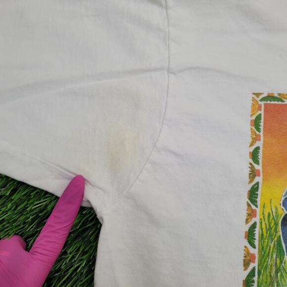 Vintage 90s Safari Elephant Shirt Womens Medium 19x25 Wildlife - Picture 5 of 16